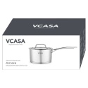 RONDEL STALOWY Z POKRYWĄ 16cm 1,6L VCASA VC-90111 AMARA