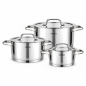 ZESTAW GARNKÓW STALOWYCH 16/20/24cm 6 ELEMENTÓW VCASA VC-90118 AMARA